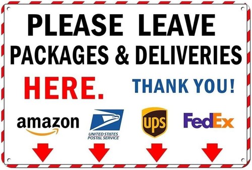 Delivery sign please leave - sign,